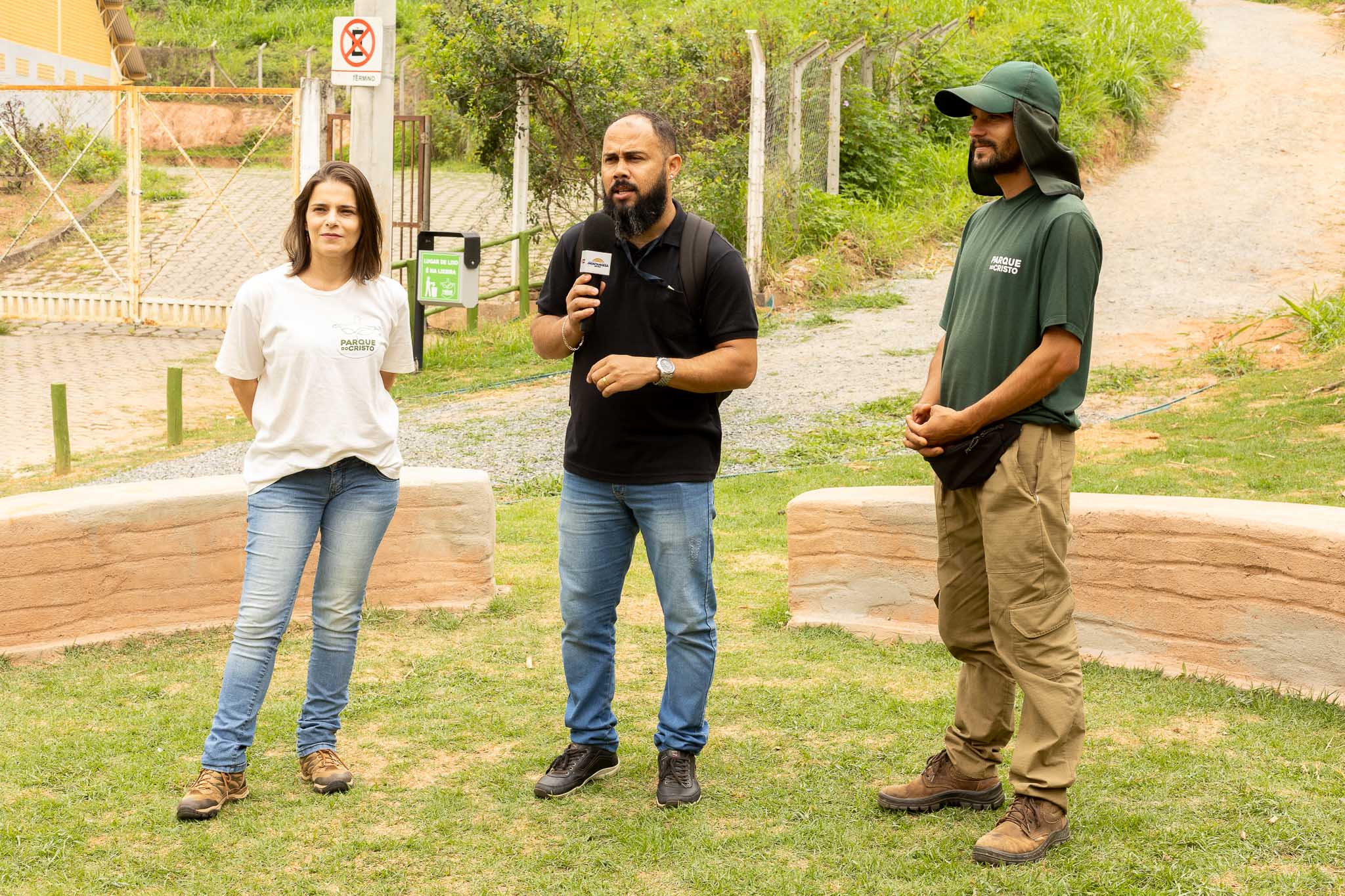 Equipe do Parque em entrevista para a Rádio Montanhesa