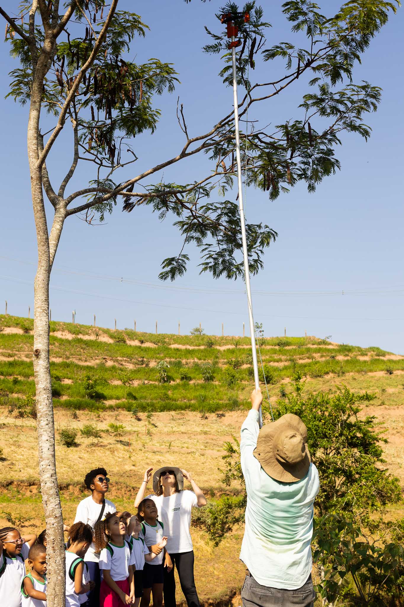 Atividade com as crianças marca início da temporada de plantio no Parque