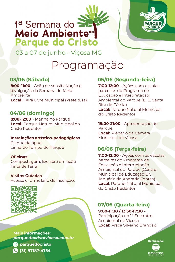 Parque do Cristo promove a 1ª Semana do Meio Ambiente