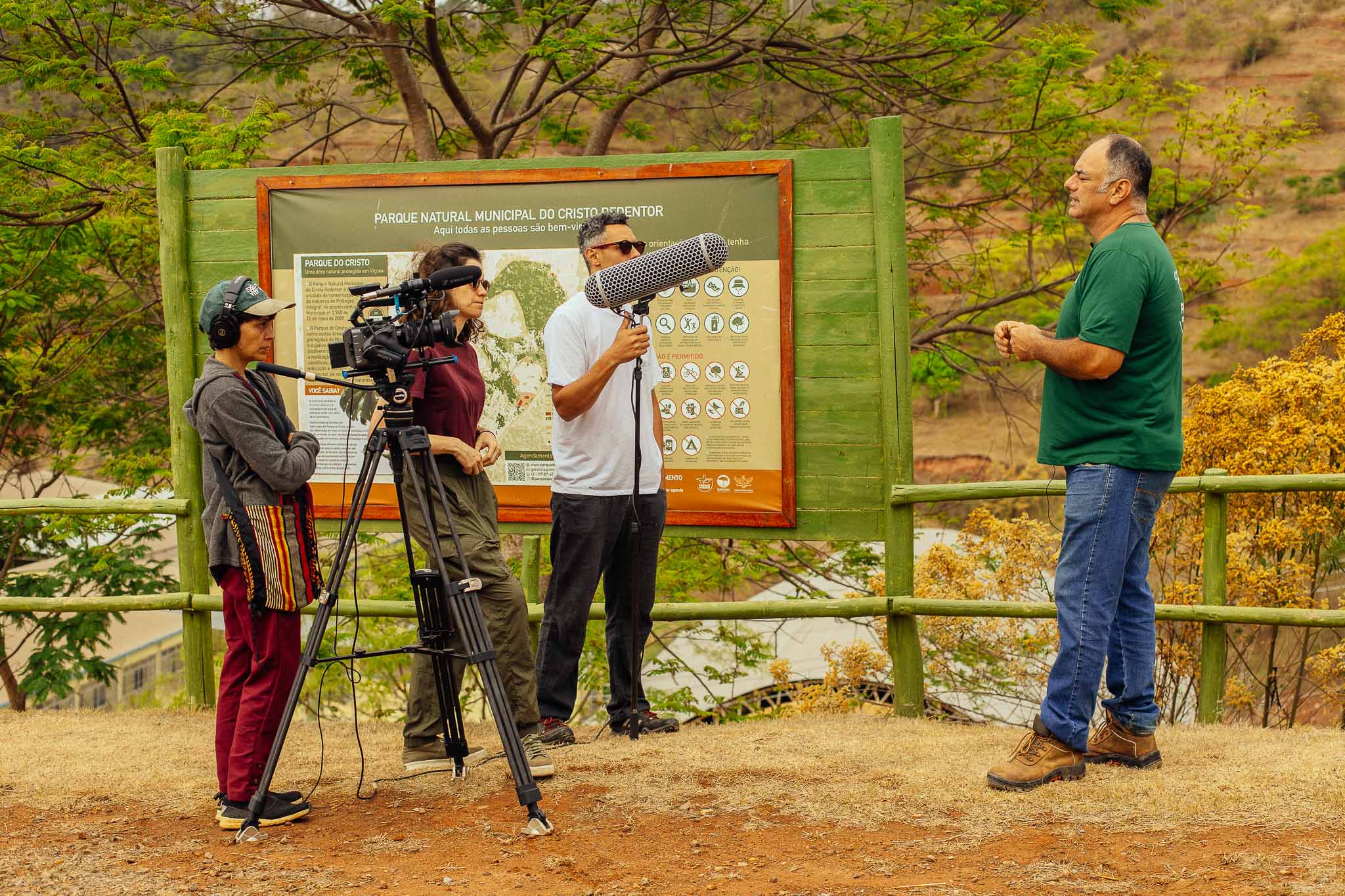 Equipe de audiovisual da TNC faz filmagens no Parque do Cristo