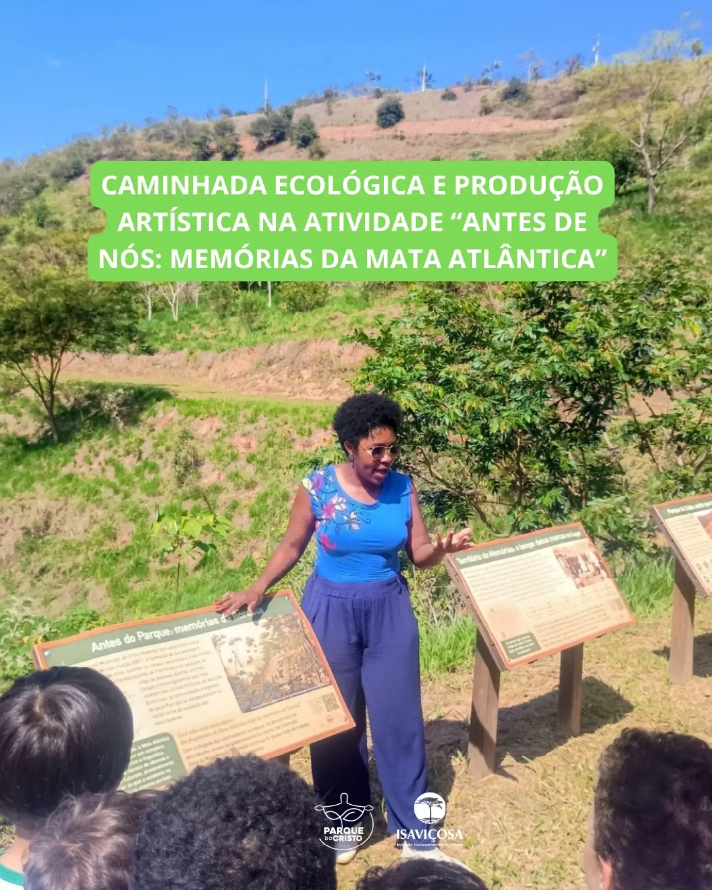 Alunos do 3º ano do CMEDJAF fazem caminhada ecológica e aula integrada no Parque do Cristo