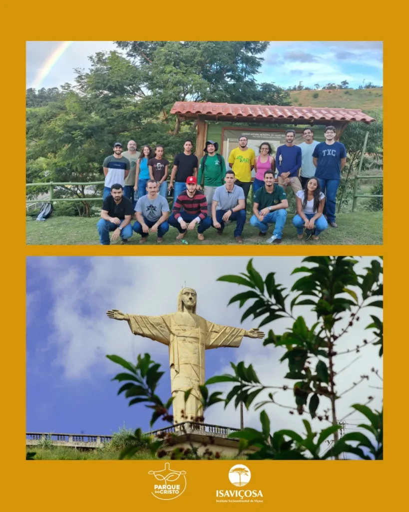 Aula de campo sobre conservação de solo e água no Parque do Cristo