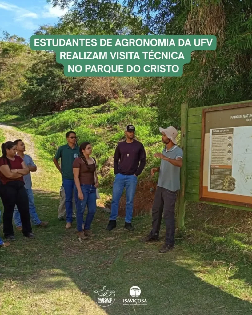 Cerca de 100 estudantes de Agronomia da UFV visitam o Parque para conhecer técnicas de conservação do solo