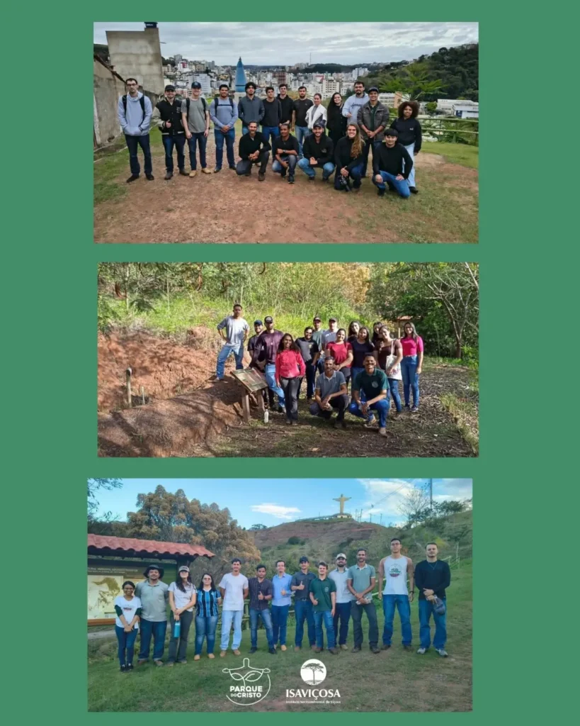 Cerca de 100 estudantes de Agronomia da UFV visitam o Parque para conhecer técnicas de conservação do solo