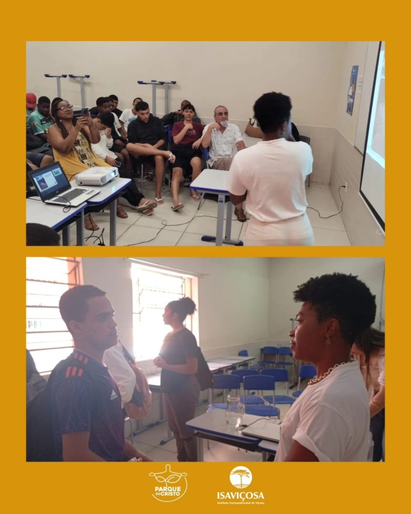 Coordenadora do Programa de Educação Ambiental do Parque faz palestra para estudantes da E.E. José Lourenço de Freitas