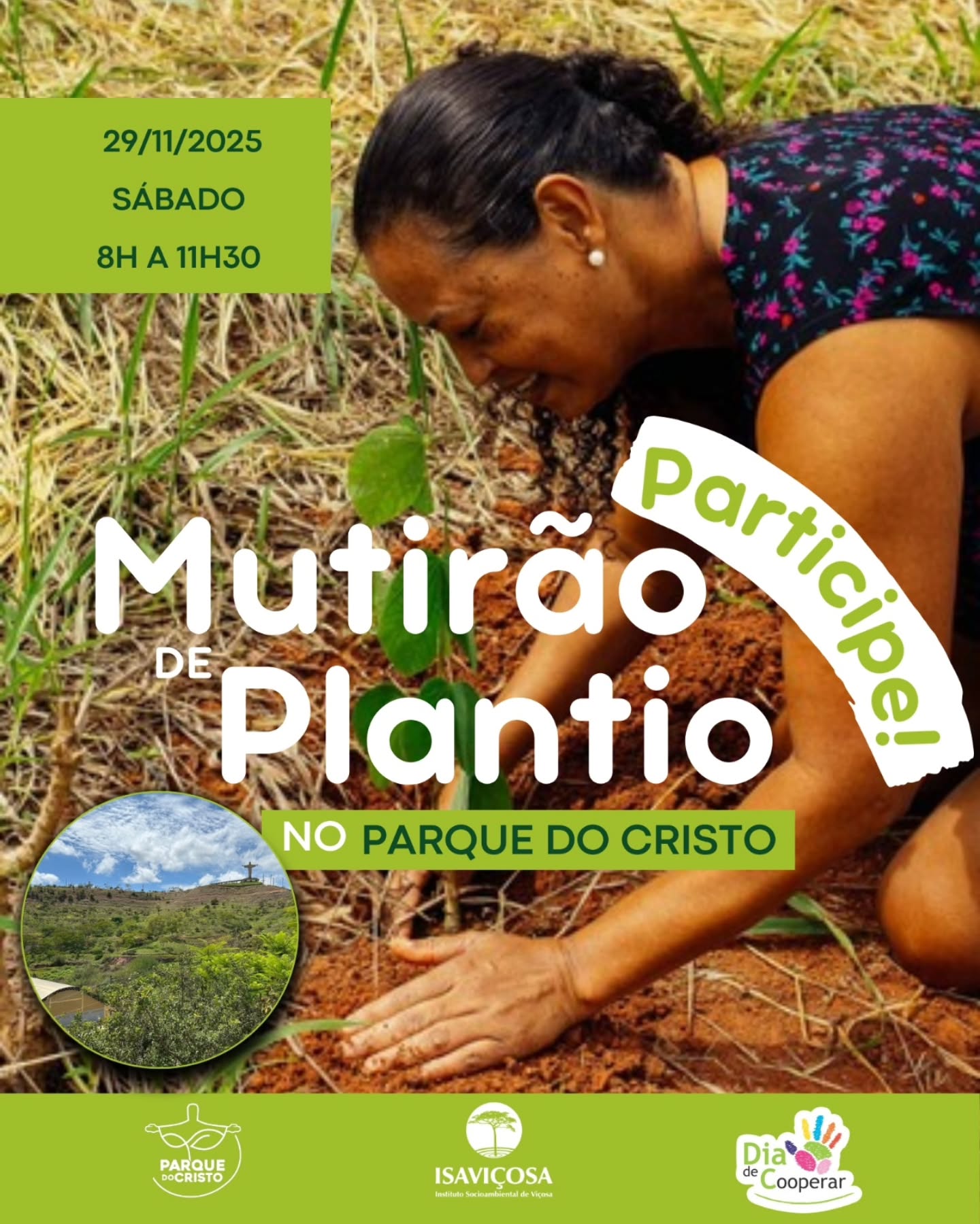 Dia de Cooperar 2025: Mutirão de Plantio de Mudas no Parque do Cristo