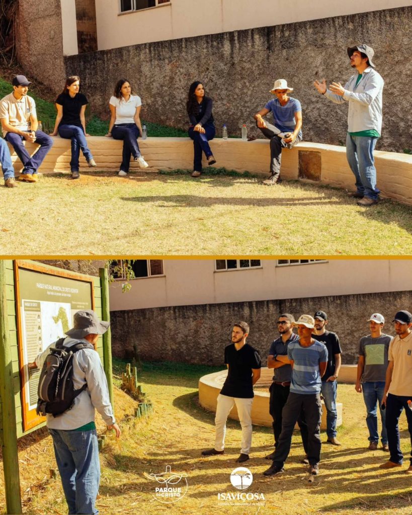 Estudantes da UFV visitam Parque do Cristo para conhecer técnicas ecológicas de manejo e conservação de solo e água