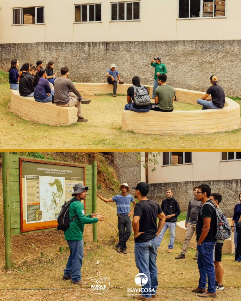 Estudantes da UFV visitam Parque do Cristo para conhecer técnicas ecológicas de manejo e conservação de solo e água