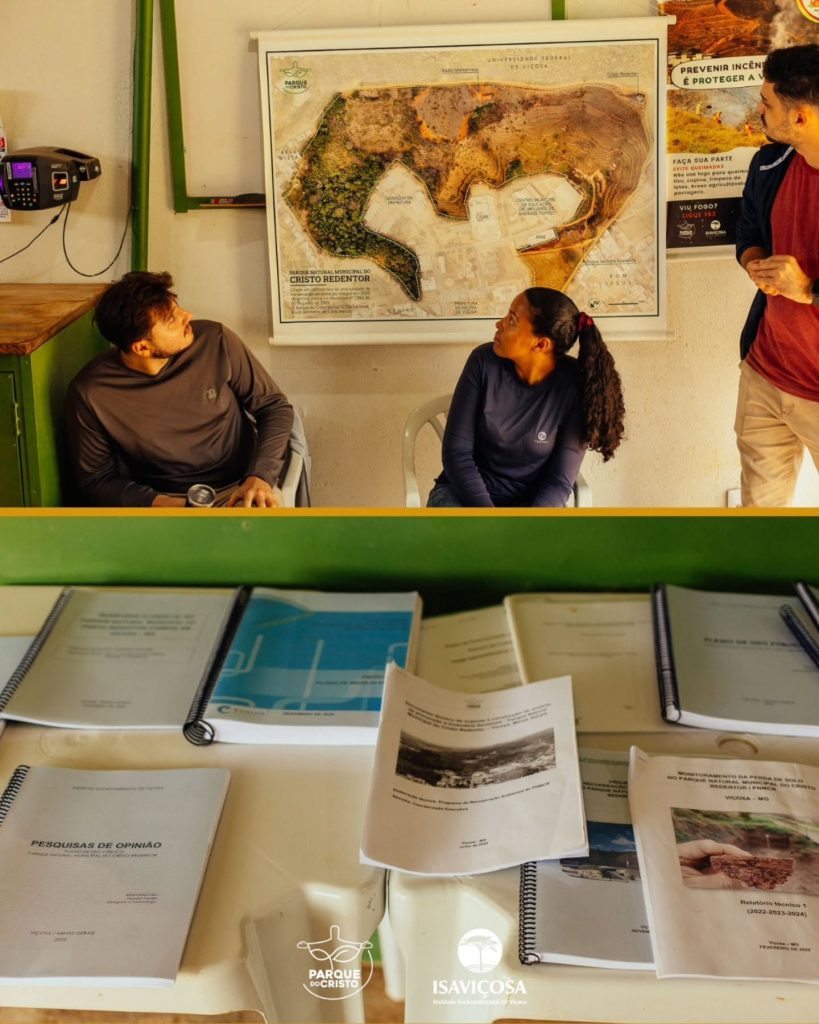 Estudantes da UFV visitam Parque do Cristo para conhecer técnicas ecológicas de manejo e conservação de solo e água
