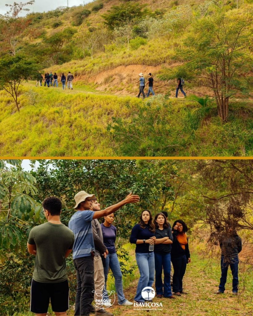 Estudantes da UFV visitam Parque do Cristo para conhecer técnicas ecológicas de manejo e conservação de solo e água