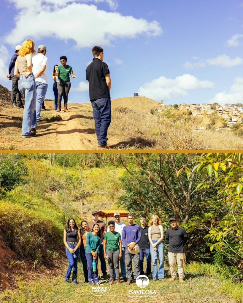 Estudantes da UFV visitam Parque do Cristo para conhecer técnicas ecológicas de manejo e conservação de solo e água