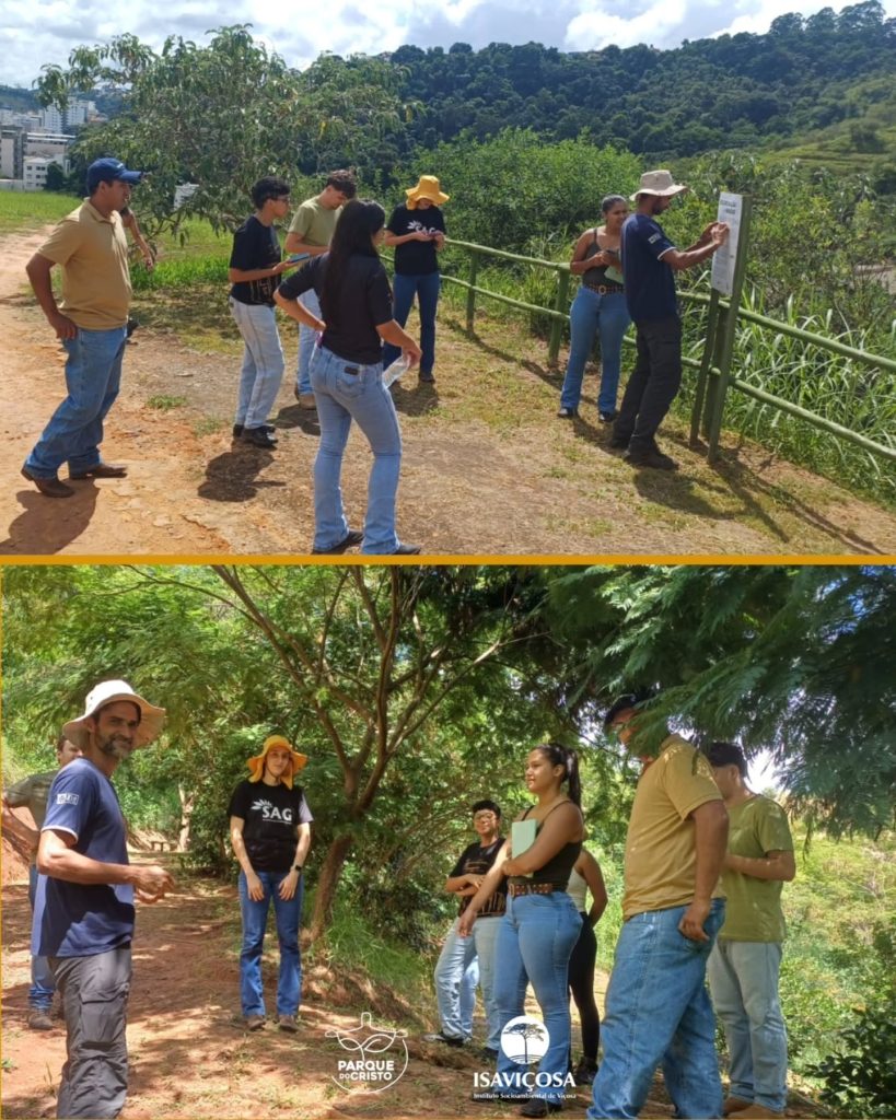 Estudantes de Agronomia da UFV têm aula de campo sobre conservação de solo e água no Parque