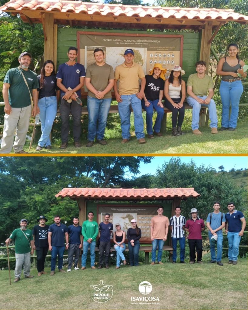 Estudantes de Agronomia da UFV têm aula de campo sobre conservação de solo e água no Parque