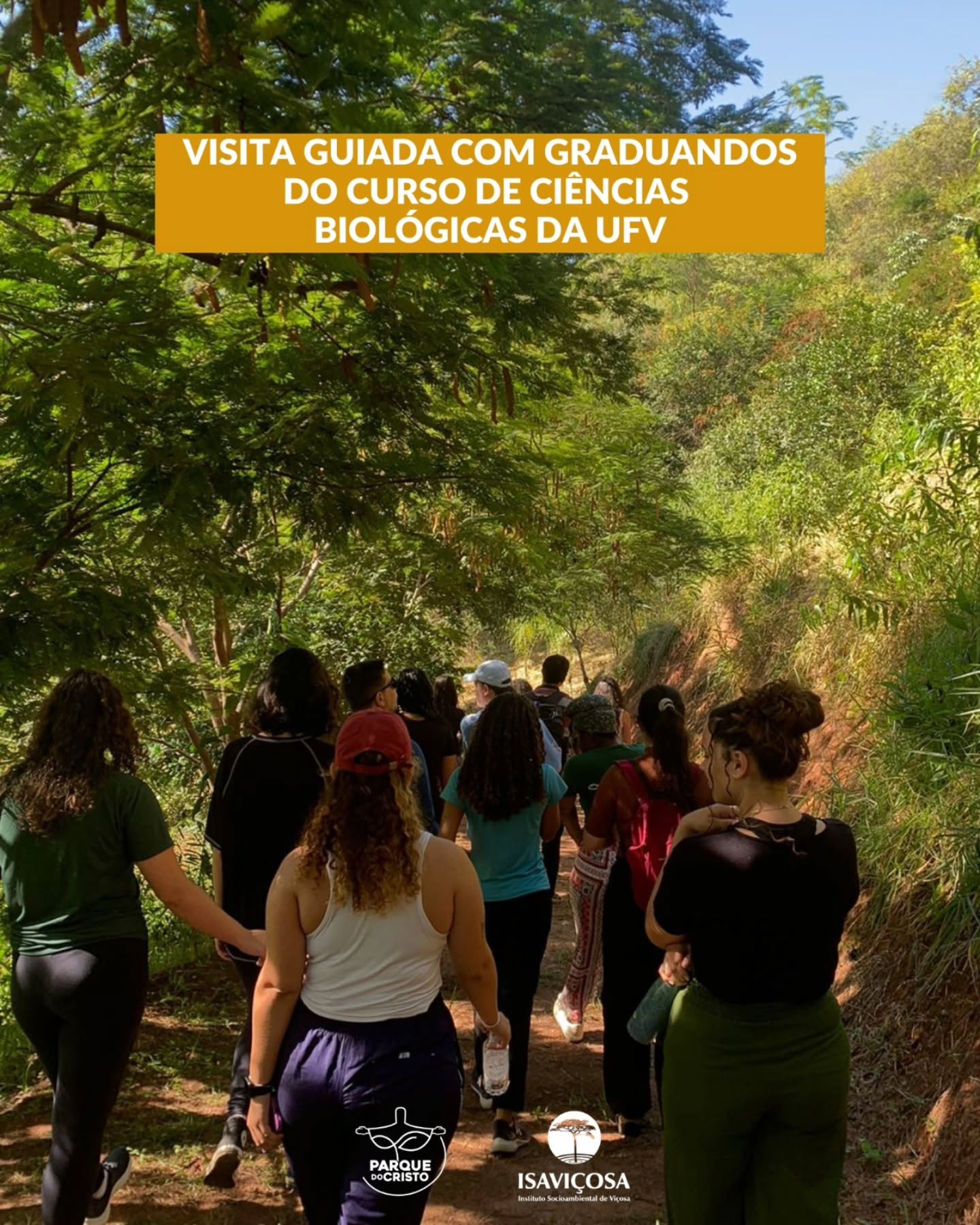 Estudantes de Ciências Biológicas da UFV visitam o Parque do Cristo