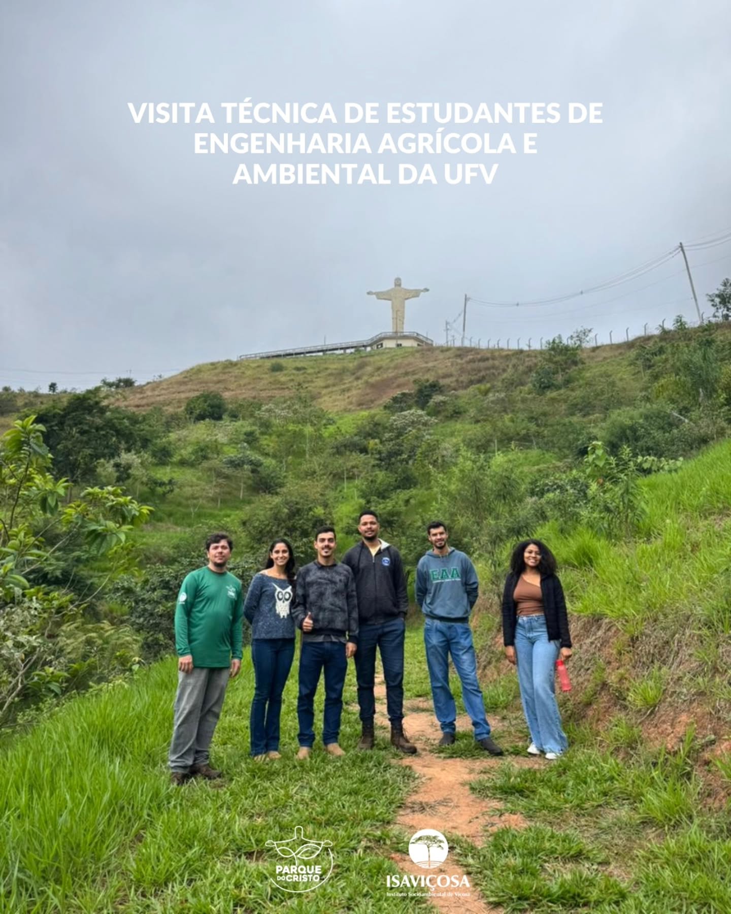 Estudantes de Engenharia Agrícola e Ambiental da UFV visitam as áreas em restauração do Parque