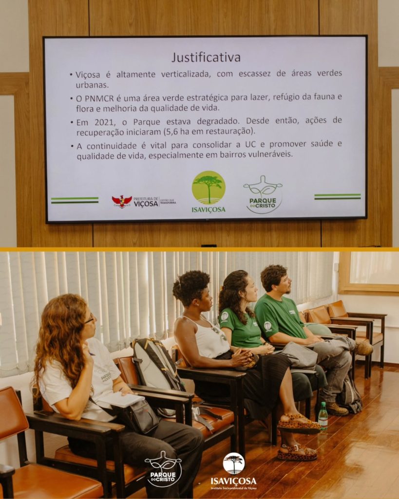 ISAVIÇOSA apresenta ao CODEMA proposta de continuidade dos trabalhos no Parque do Cristo