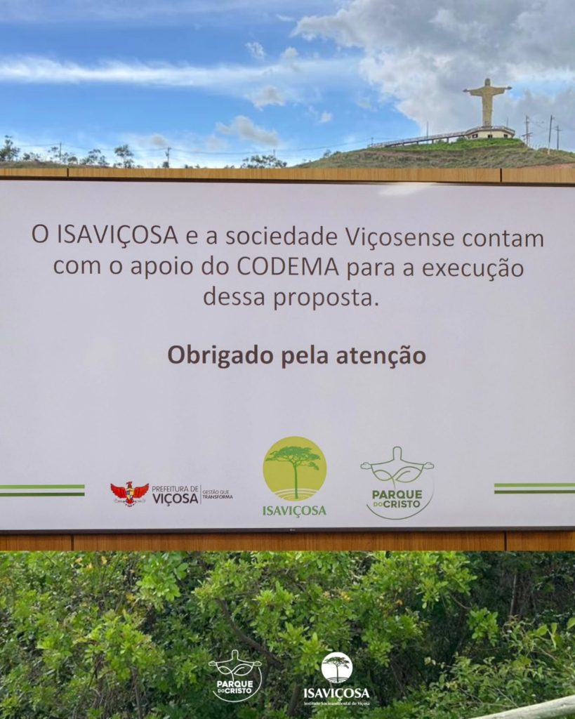 ISAVIÇOSA apresenta ao CODEMA proposta de continuidade dos trabalhos no Parque do Cristo