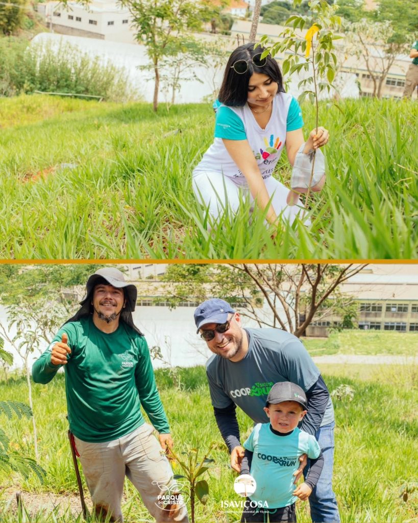 ISAVIÇOSA e Cooperativas de Viçosa realizam Dia de Cooperar 2025, no Parque do Cristo, com um animado Mutirão de Plantio