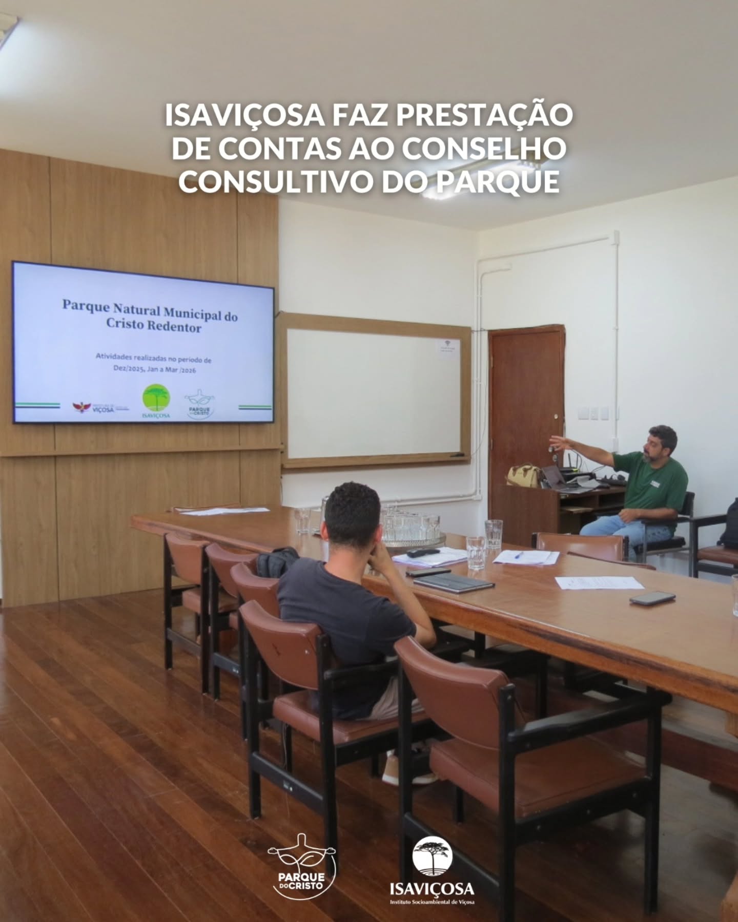 ISAVIÇOSA presta contas ao CODEMA e entrega o Plano de Ação 2026 do Parque do Cristo