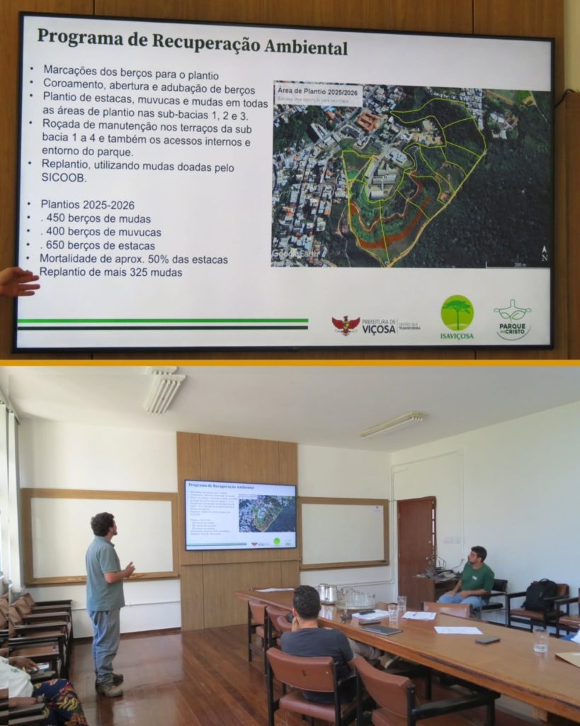 ISAVIÇOSA presta contas ao CODEMA e entrega o Plano de Ação 2026 do Parque do Cristo