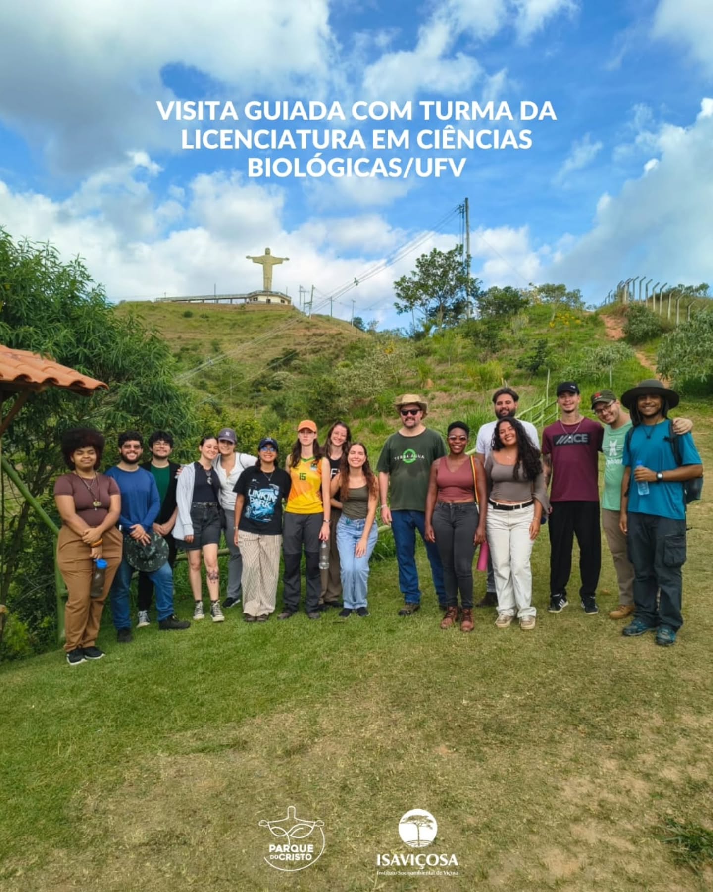 Licenciandos em Ciências Biológicas da UFV conhecem a implementação do Parque do Cristo