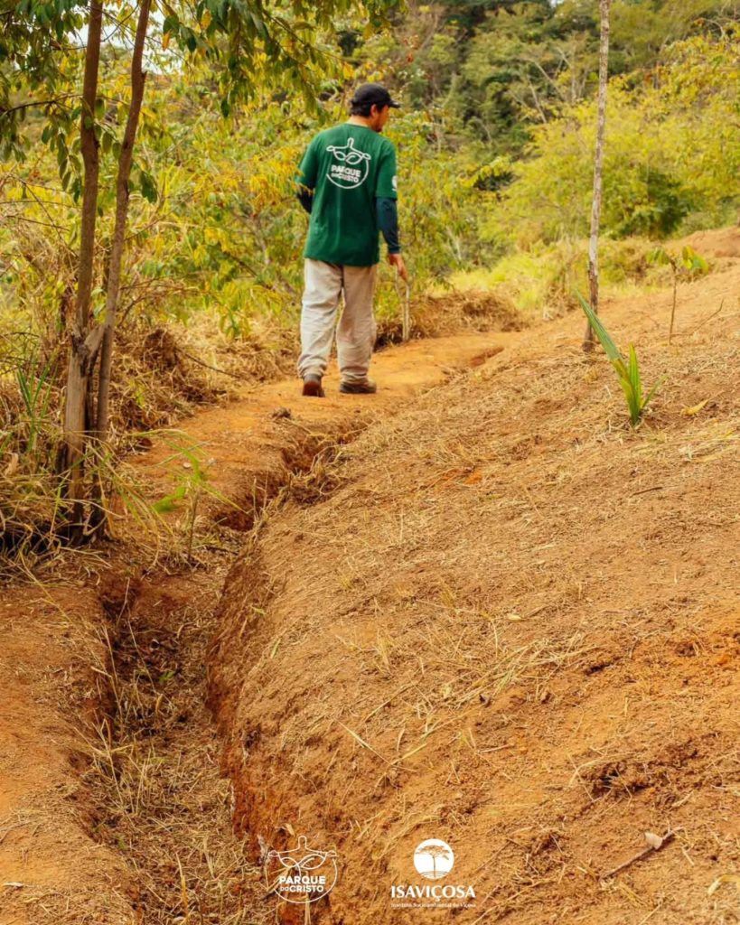 Monitoramento técnico das práticas de conservação de solo e água é realizado no Parque