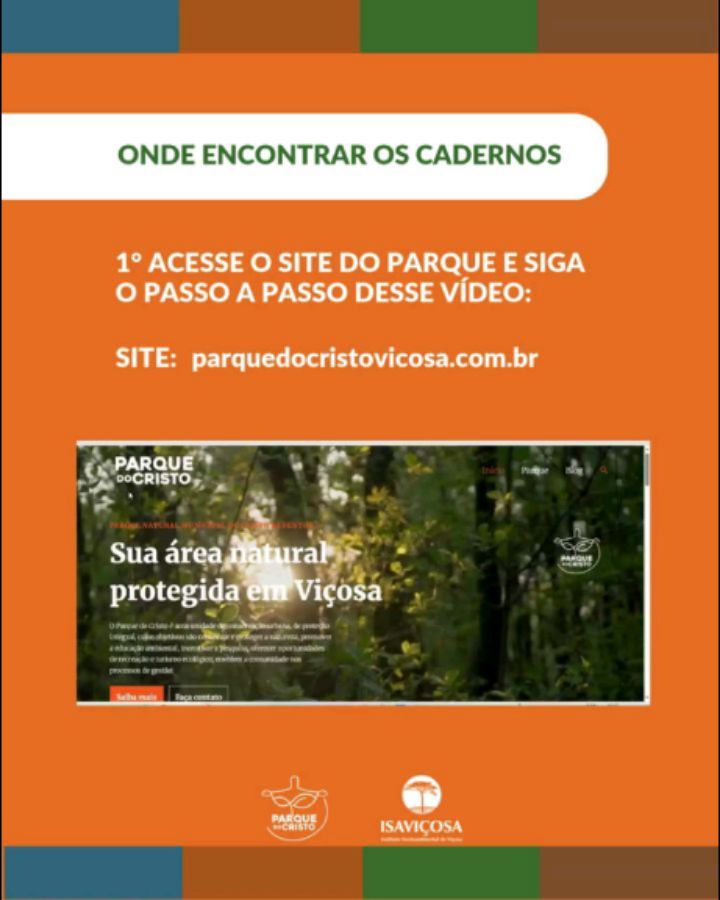 Os “Cadernos do Parque” já estão disponíveis no site do Parque do Cristo
