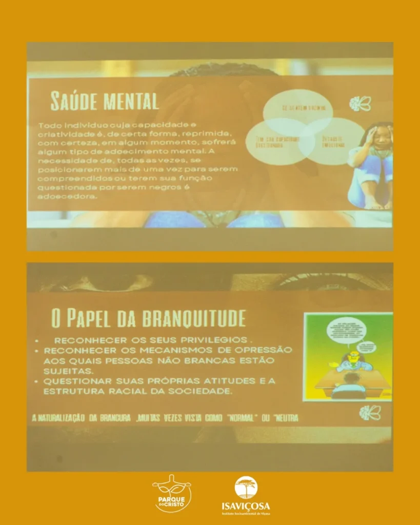 Palestra “Saúde mental da população negra” para equipe do Parque do Cristo