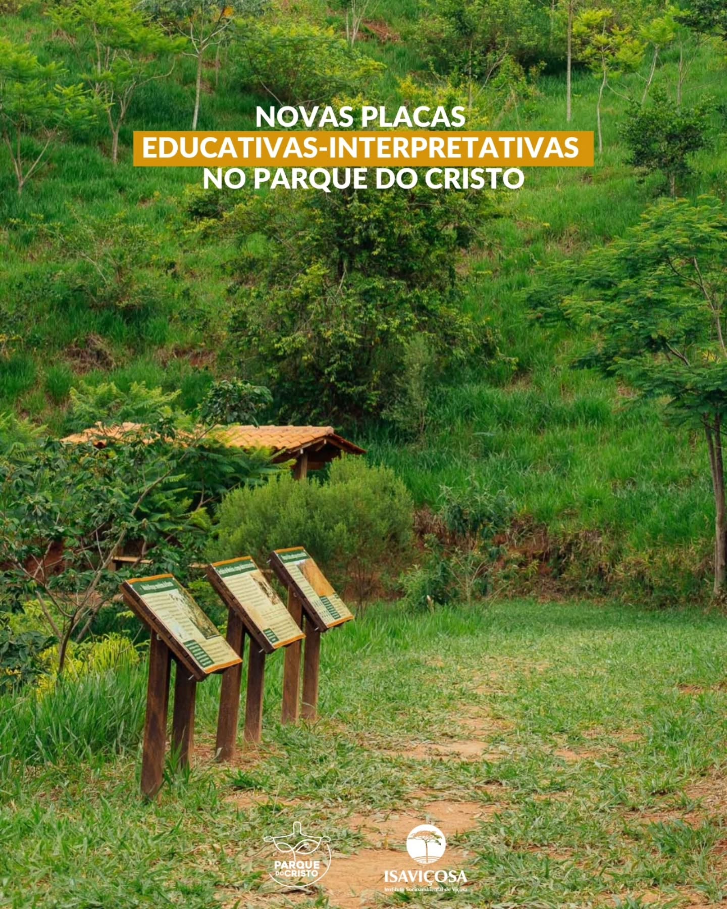 Parque do Cristo ganha 10 novas placas informativas