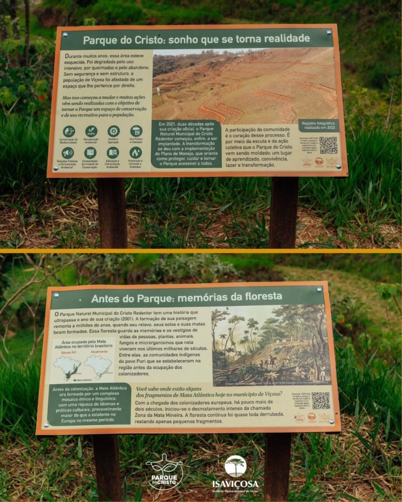 Parque do Cristo ganha 10 novas placas informativas