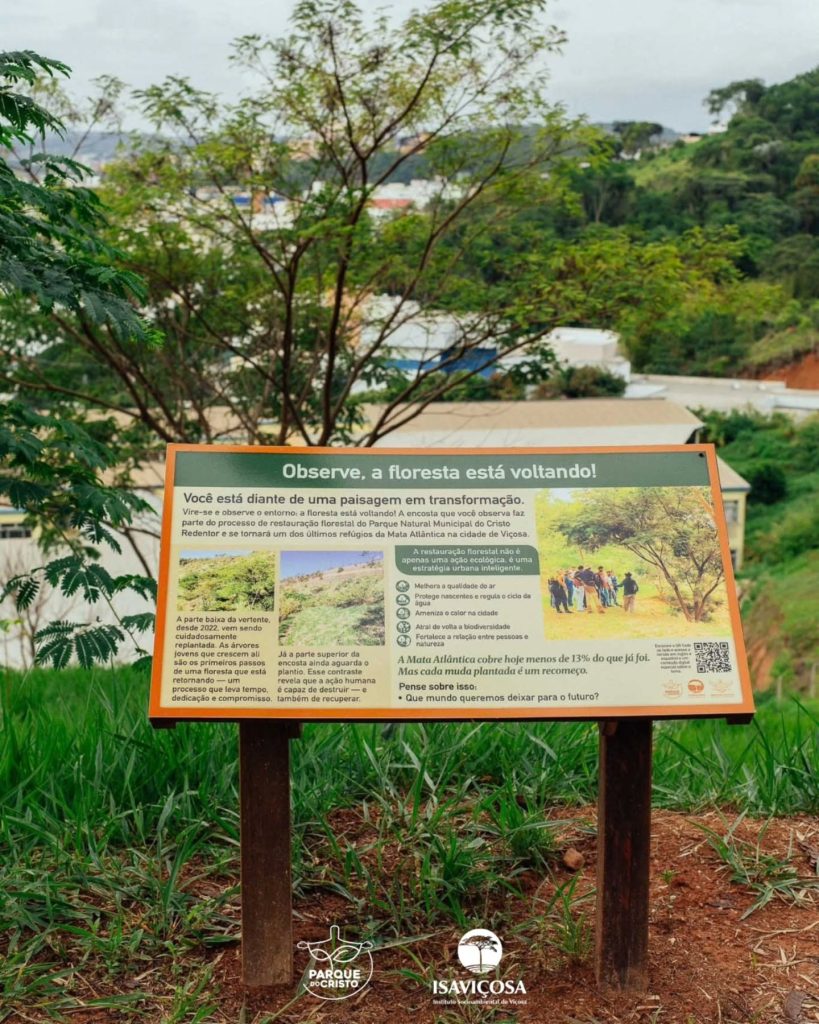 Parque do Cristo ganha 10 novas placas informativas