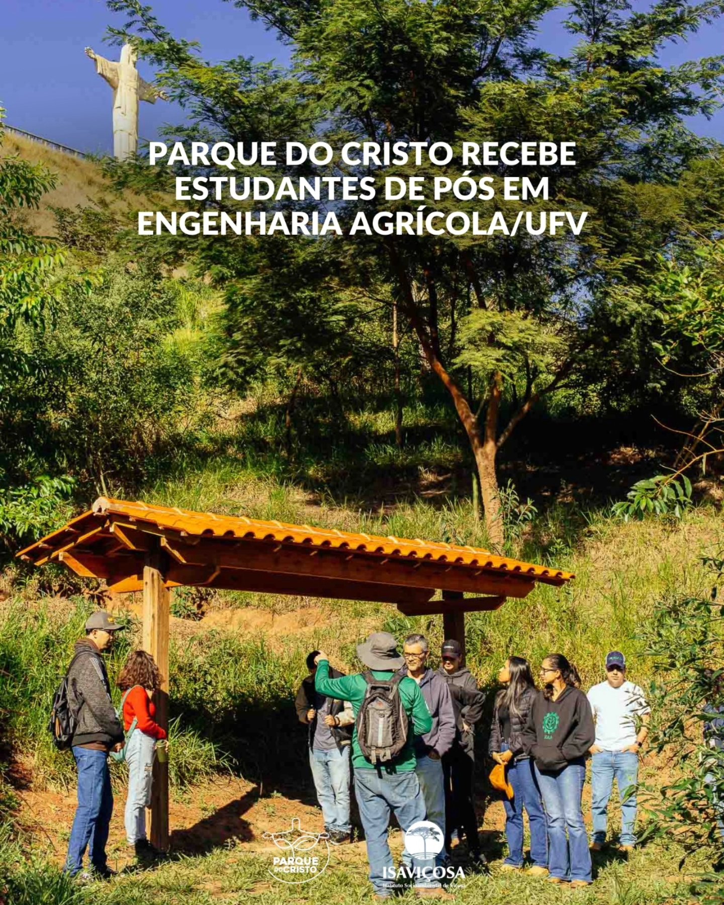 Parque do Cristo recebe visita de estudantes de pós-graduação em Engenharia Agrícola