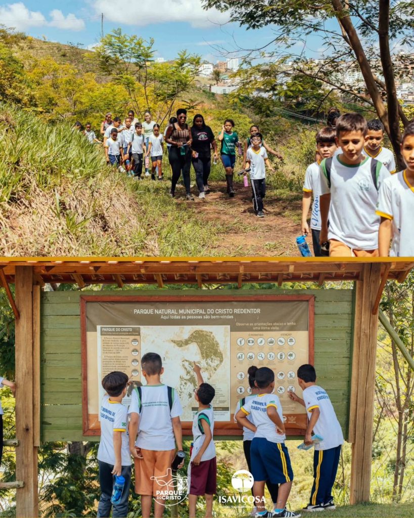Parque do Cristo recebe visita de turma do 3º ano do CMEDJAF