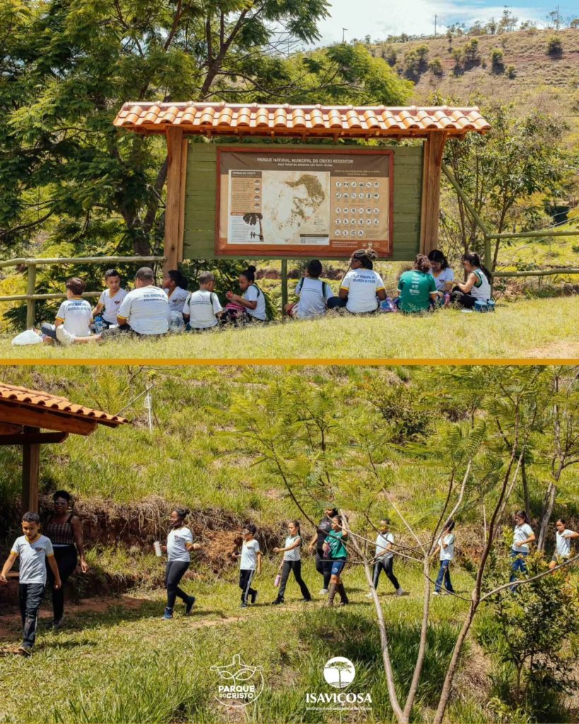 Parque do Cristo recebe visita de turma do 3º ano do CMEDJAF