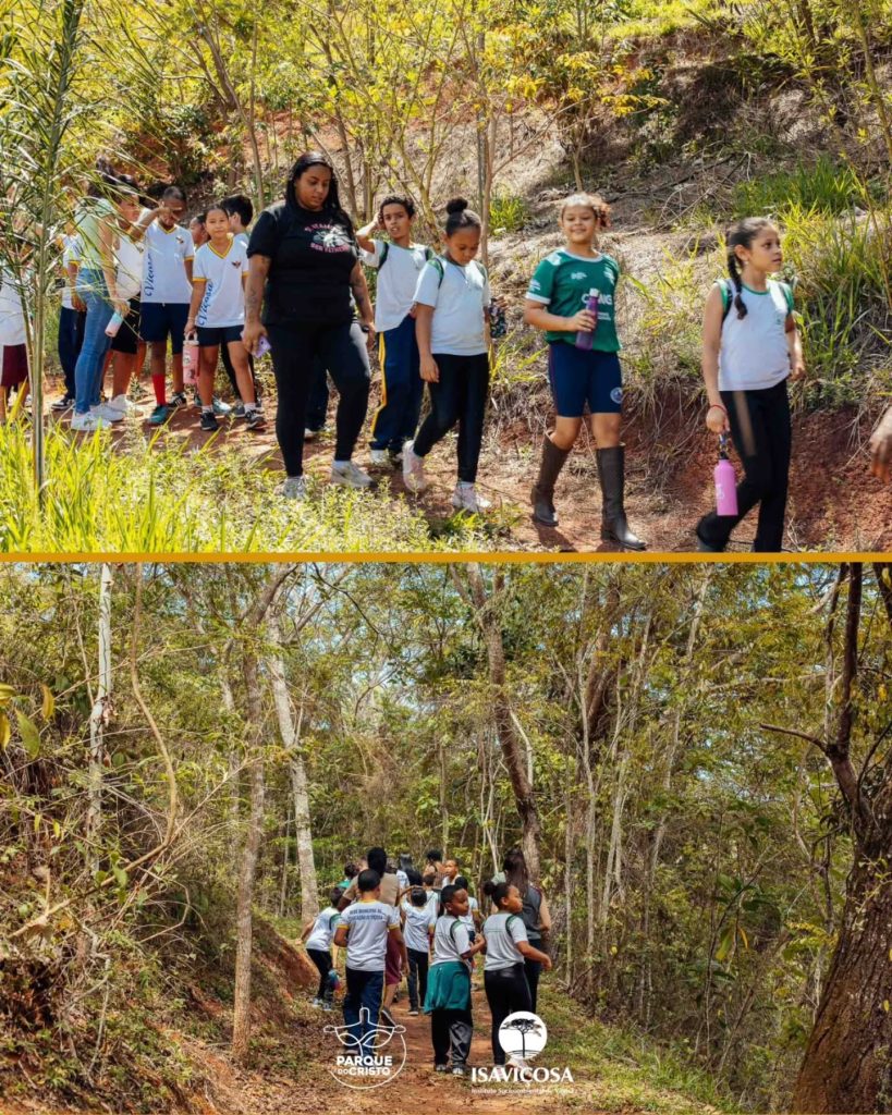Parque do Cristo recebe visita de turma do 3º ano do CMEDJAF