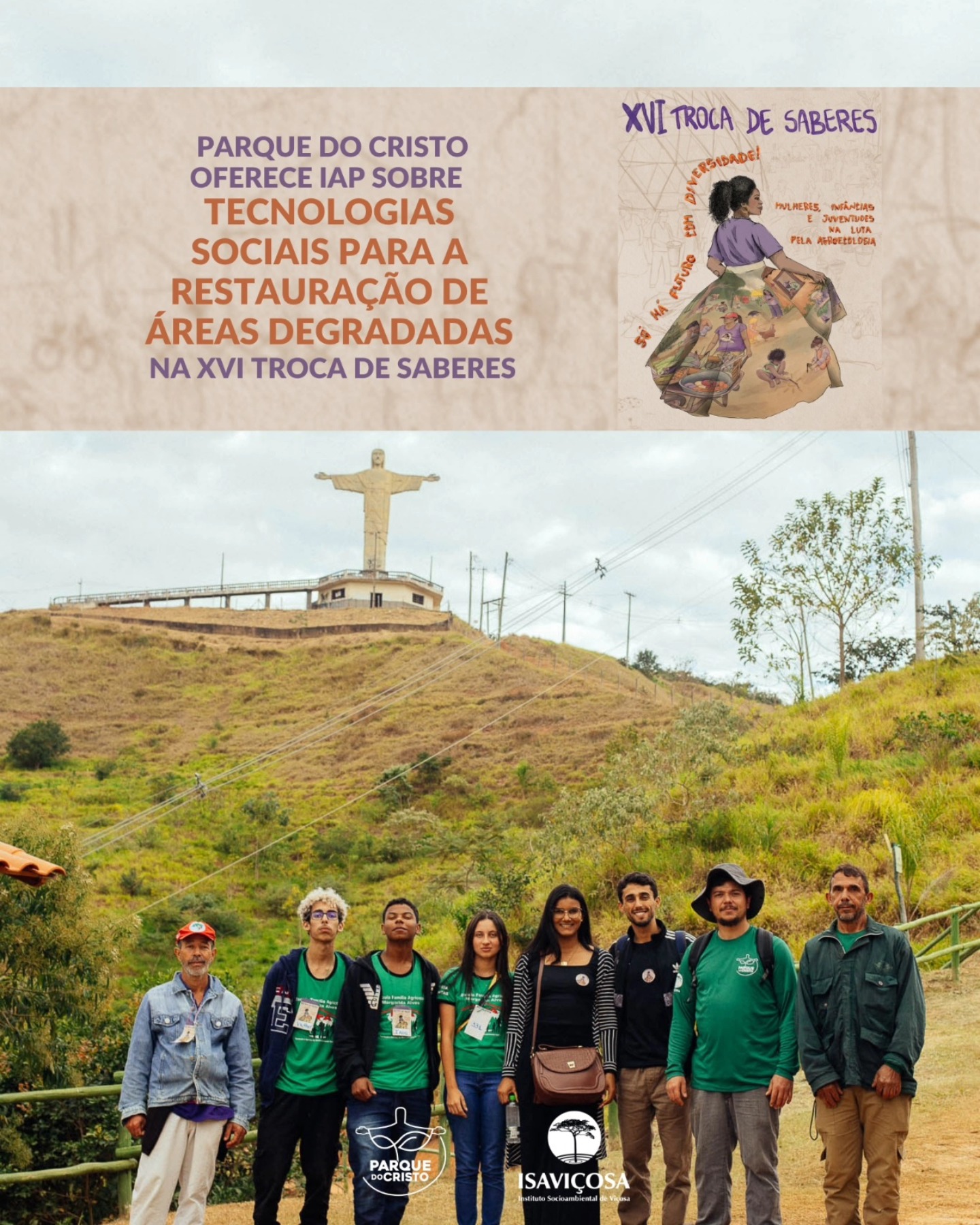 Participantes da Troca de Saberes/UFV visitam o Parque do Cristo