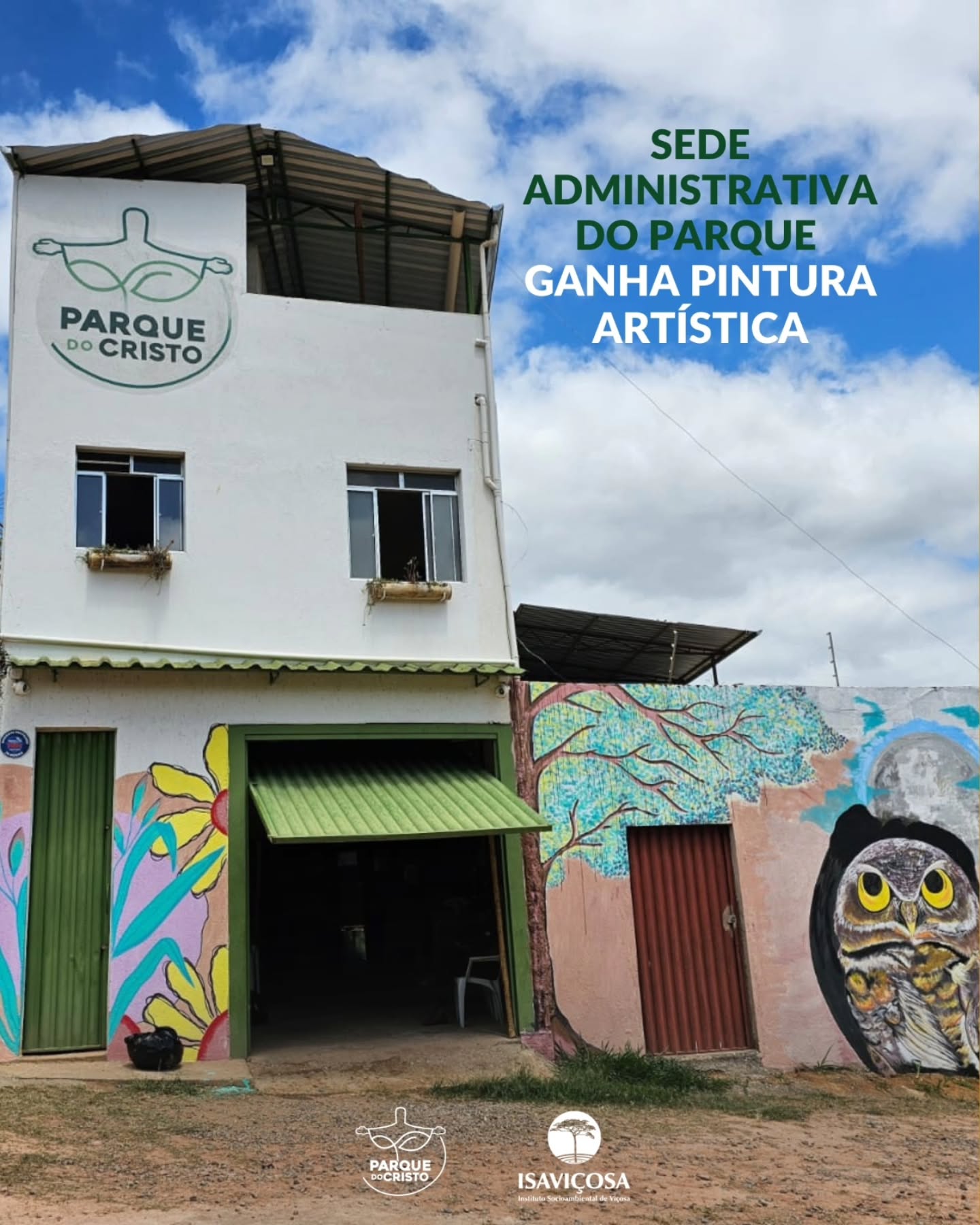 Sede administrativa do Parque ganha pintura artística