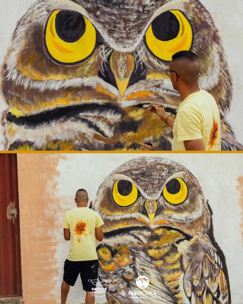 Sede administrativa do Parque ganha pintura artística