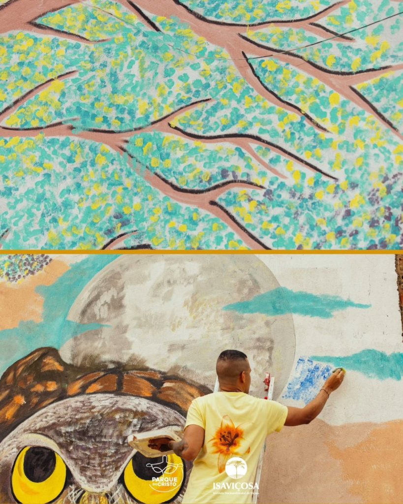 Sede administrativa do Parque ganha pintura artística
