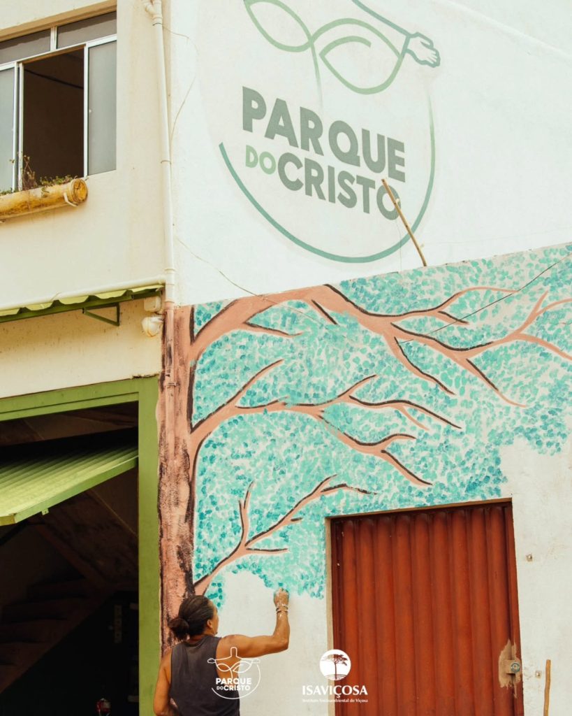 Sede administrativa do Parque ganha pintura artística