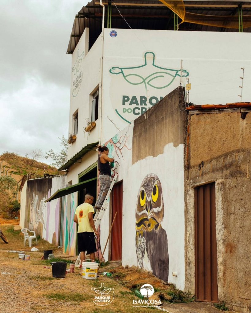 Sede administrativa do Parque ganha pintura artística