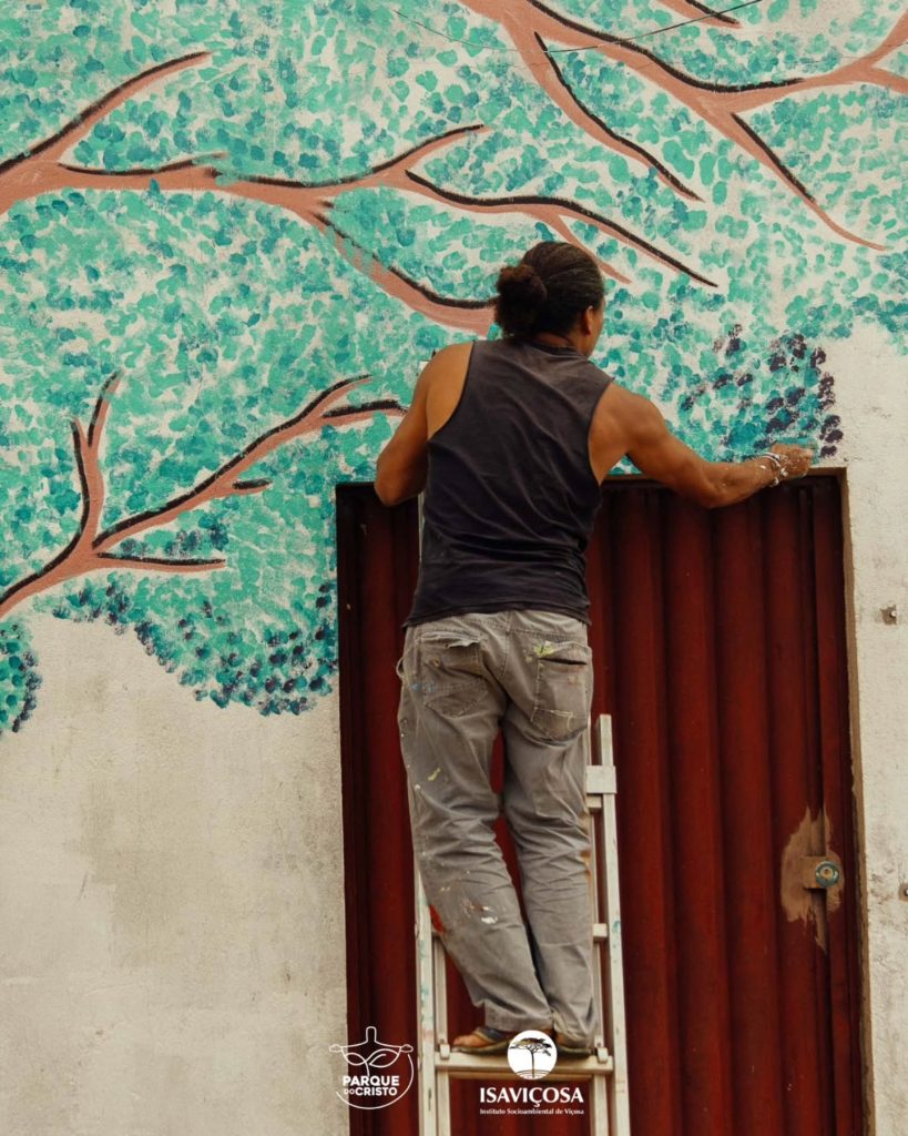 Sede administrativa do Parque ganha pintura artística