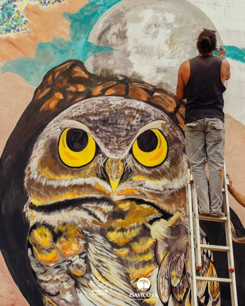 Sede administrativa do Parque ganha pintura artística