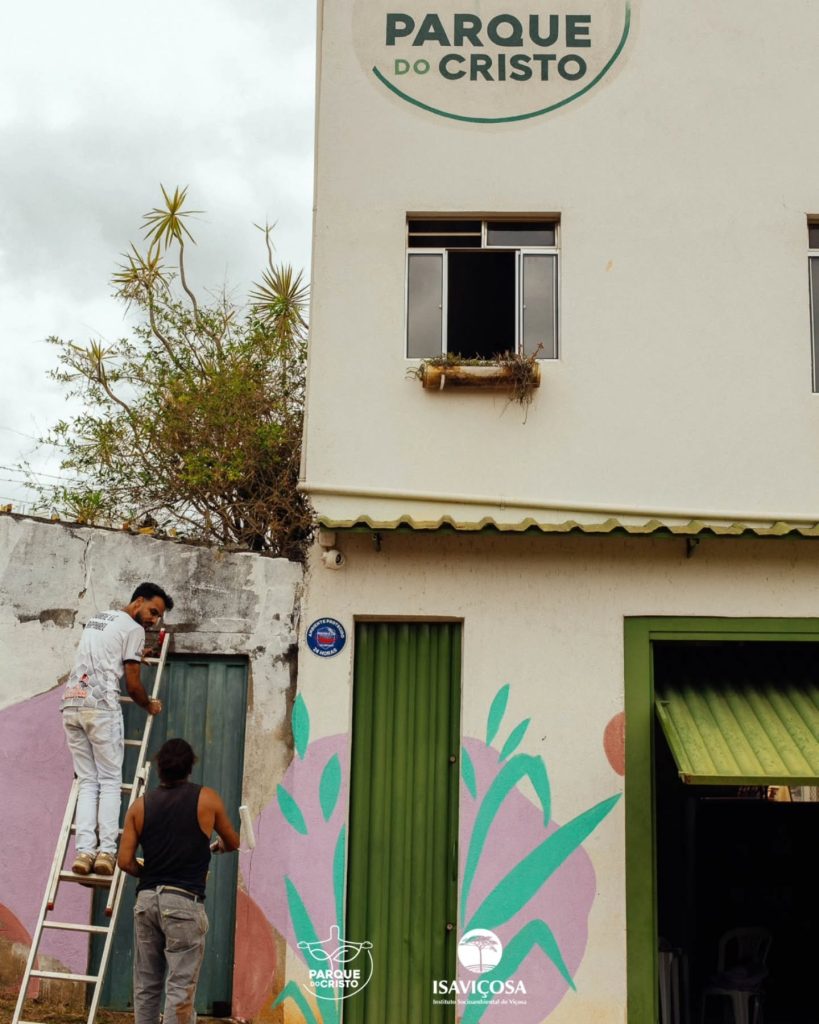 Sede administrativa do Parque ganha pintura artística
